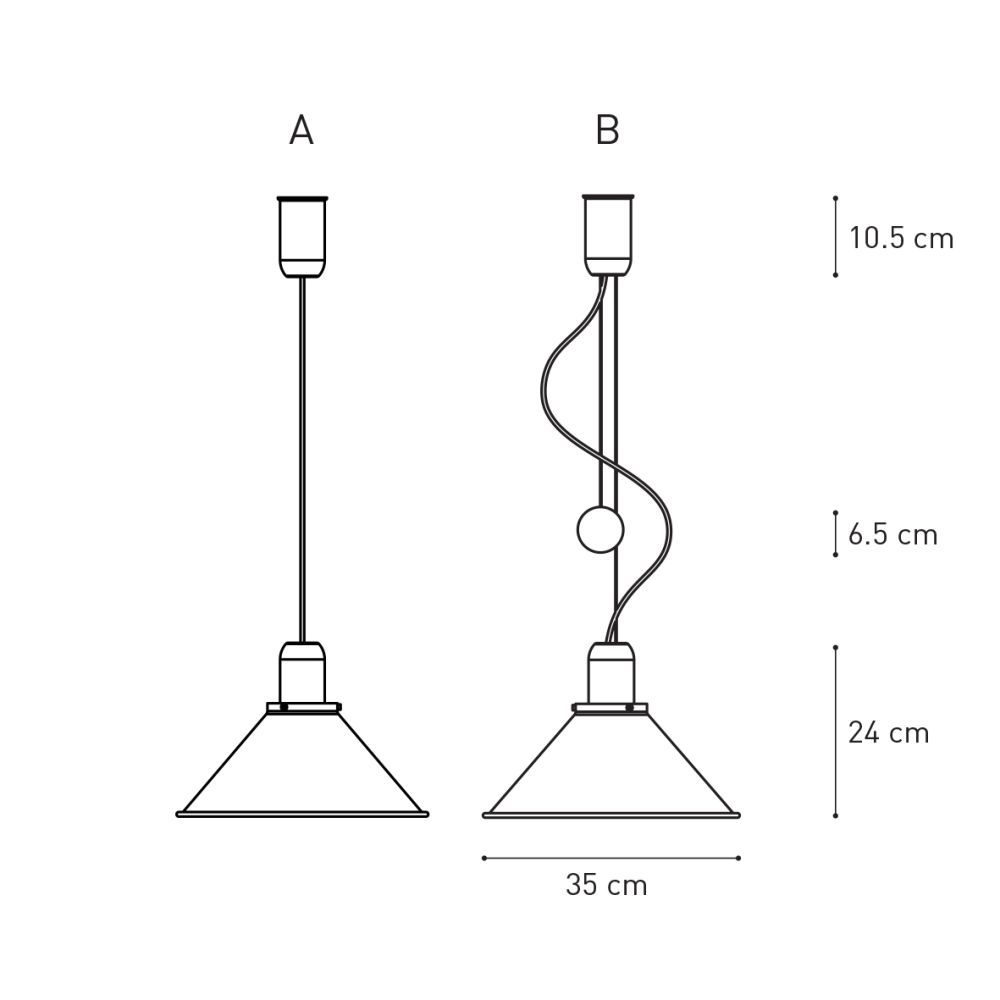 Lampa Reflex / stożek / mosiężna / TAR