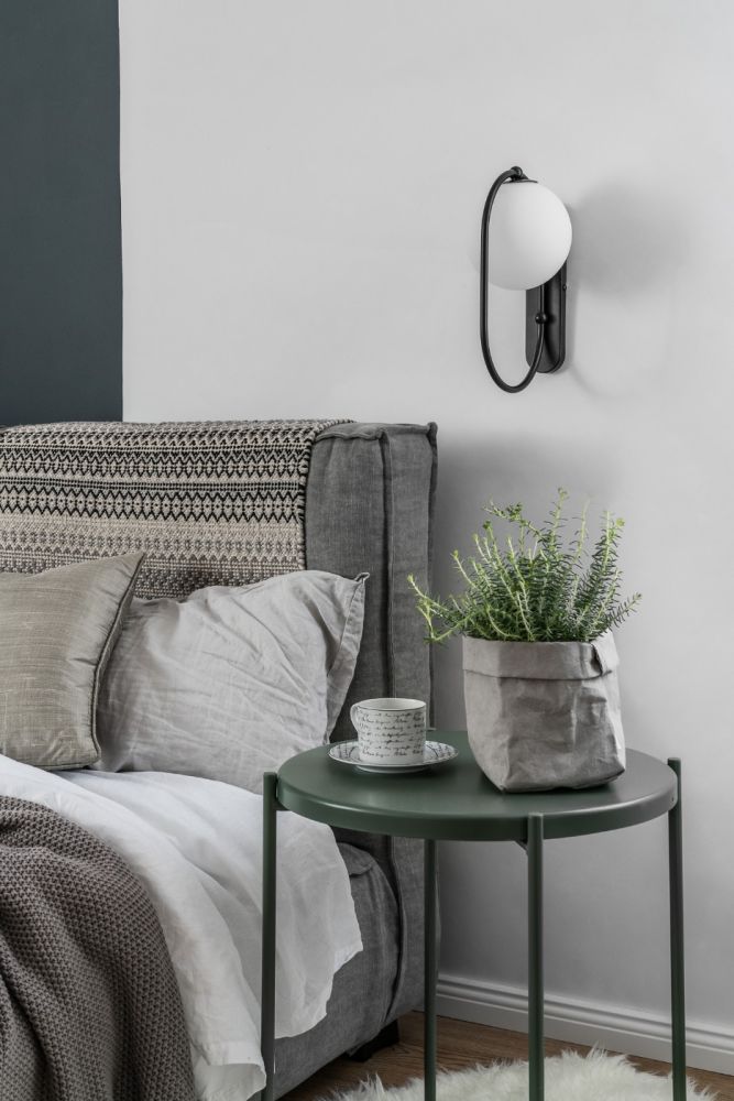 Lampa ścienna Koban D / czarna / Ummo