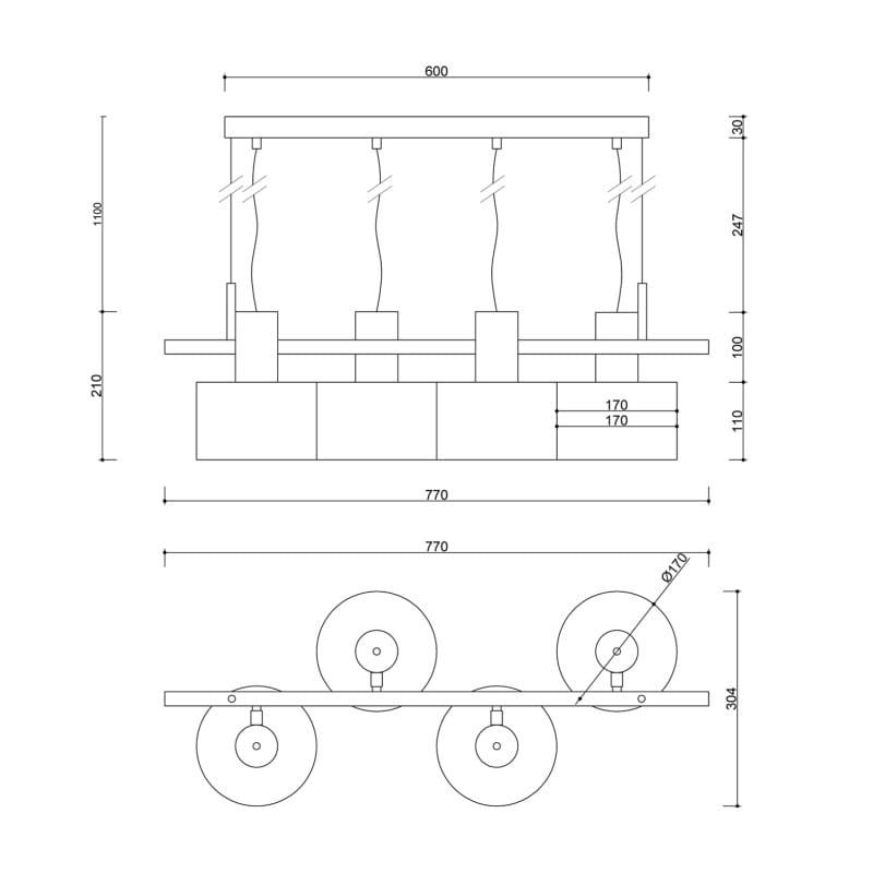 Lampa wisząca Enkel 4 / Ummo