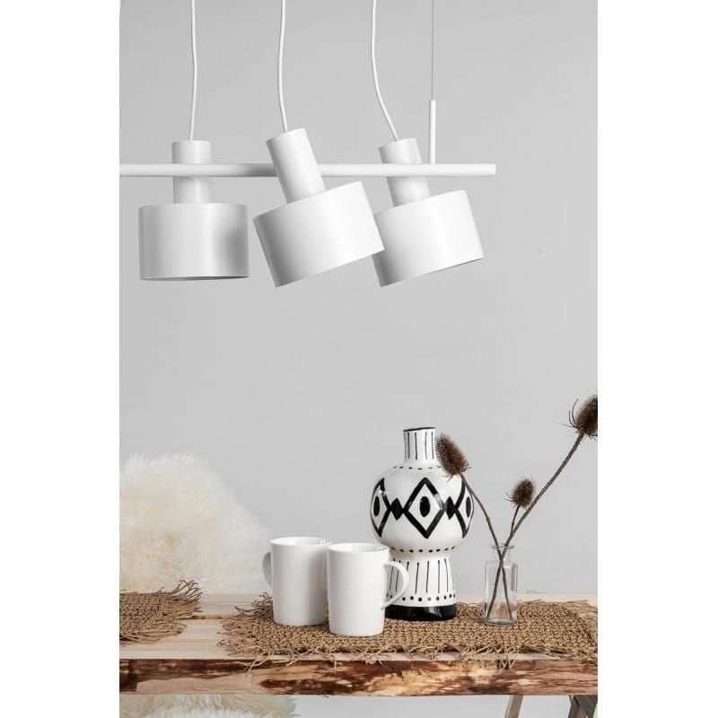 Lampa wisząca Enkel 4 / biała / Ummo