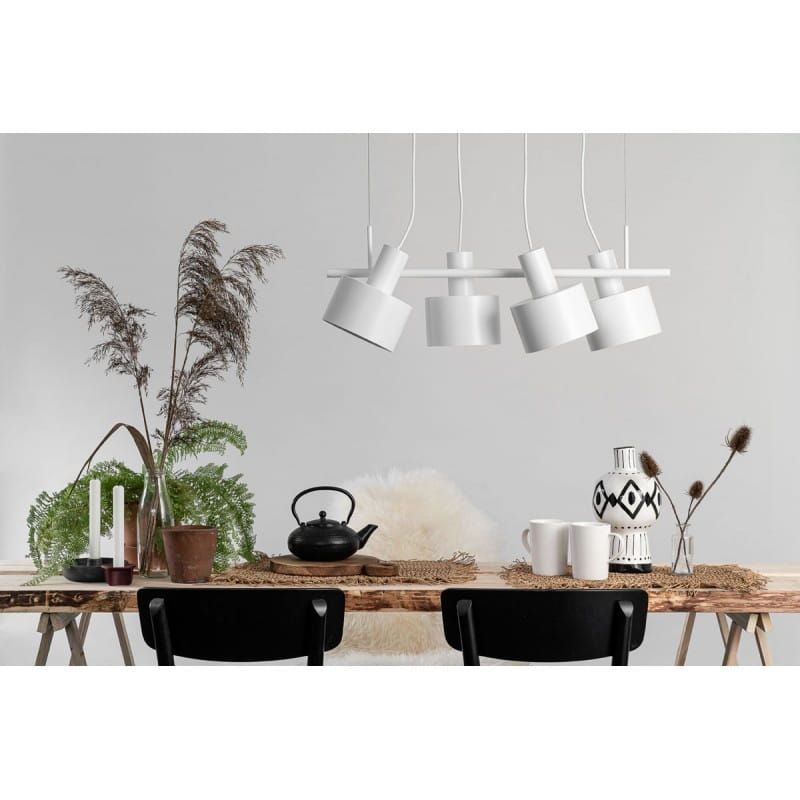 Lampa wisząca Enkel 4 / biała / Ummo