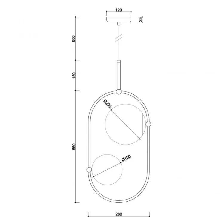 Lampa wisząca Koban C / czarna / Ummo