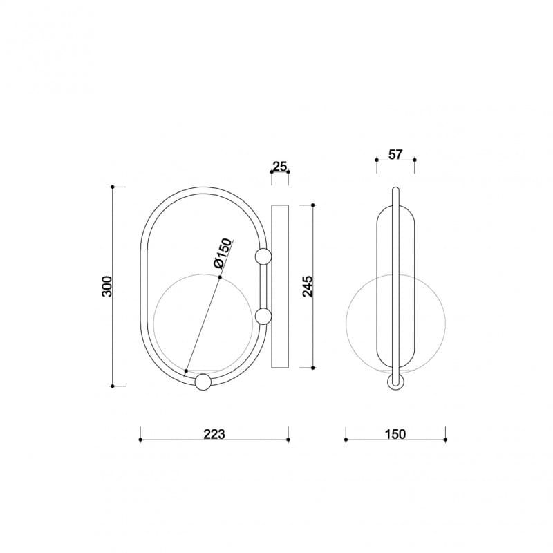 Lampa ścienna Koban D / biała / Ummo
