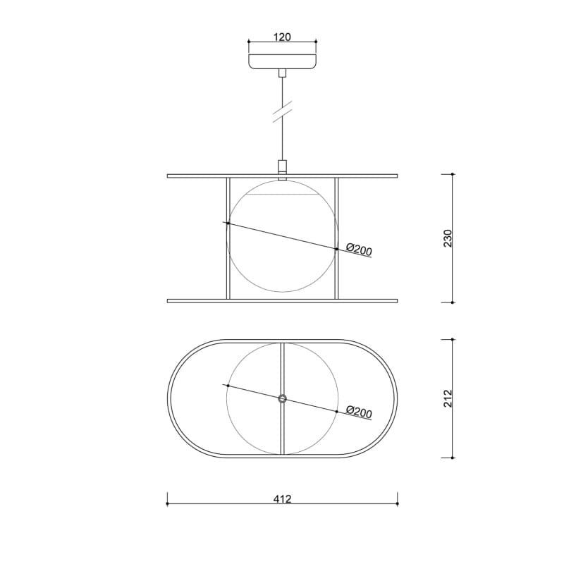 Lampa wisząca Kuglo B / Ummo