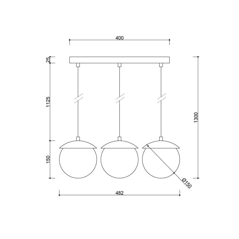 Lampa wisząca Kuul A / czarna / Ummo