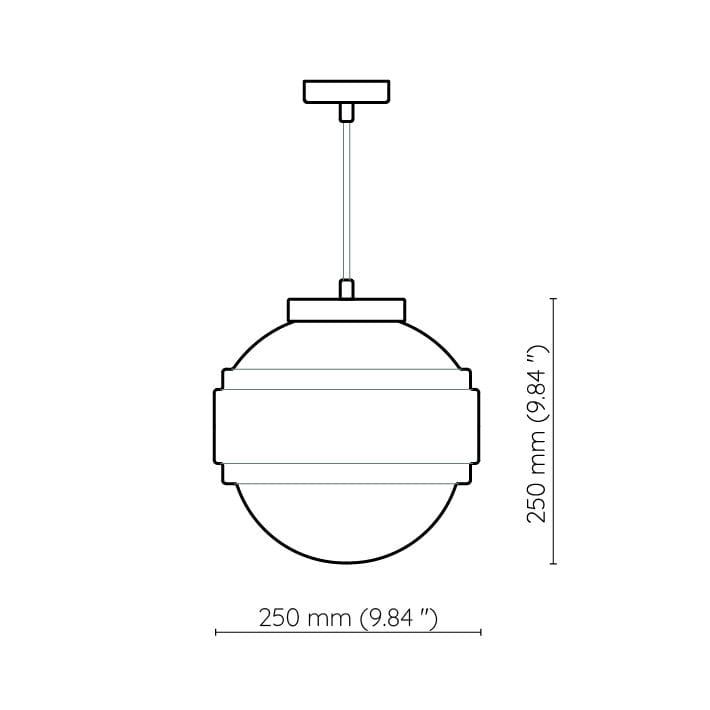 Szklana Lampa Wisząca / Saturn / Embassy Interiors