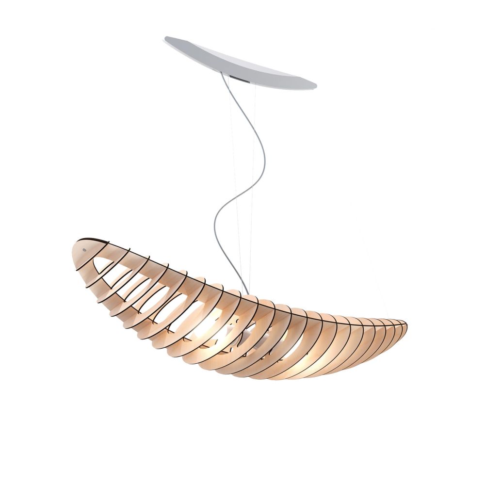 Lampa Zeppelin PLY / elipsa brzoza naturalna / TAR