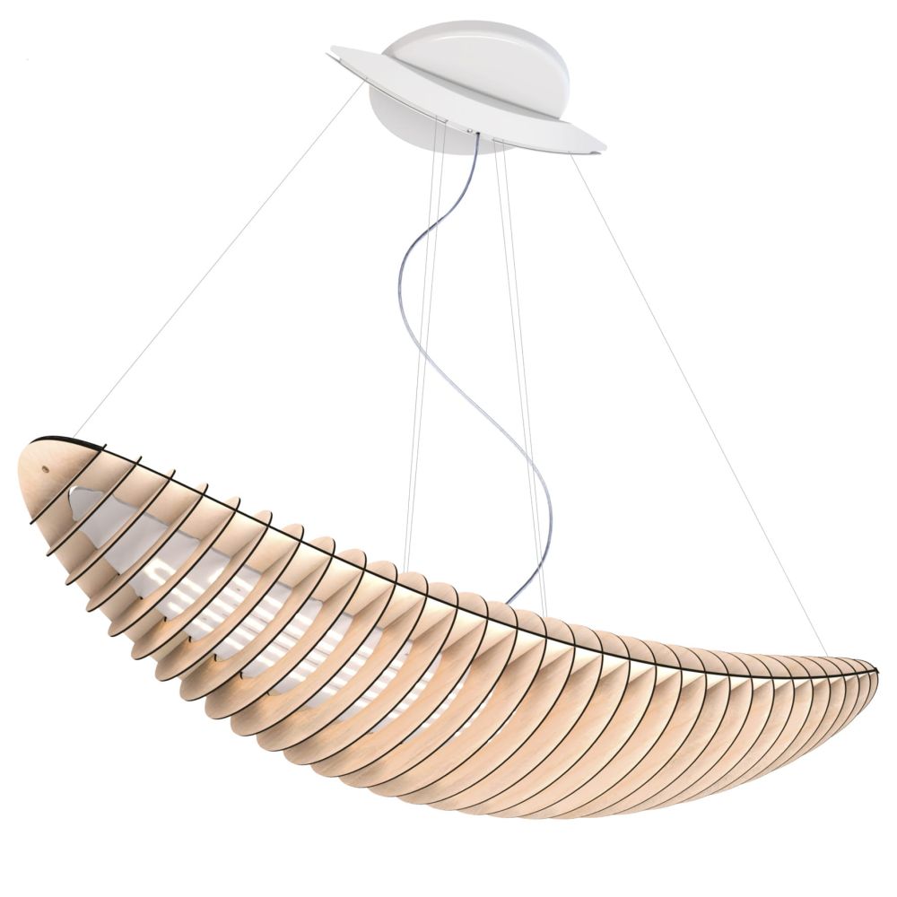Lampa Zeppelin PLY / elipsa brzoza naturalna / TAR