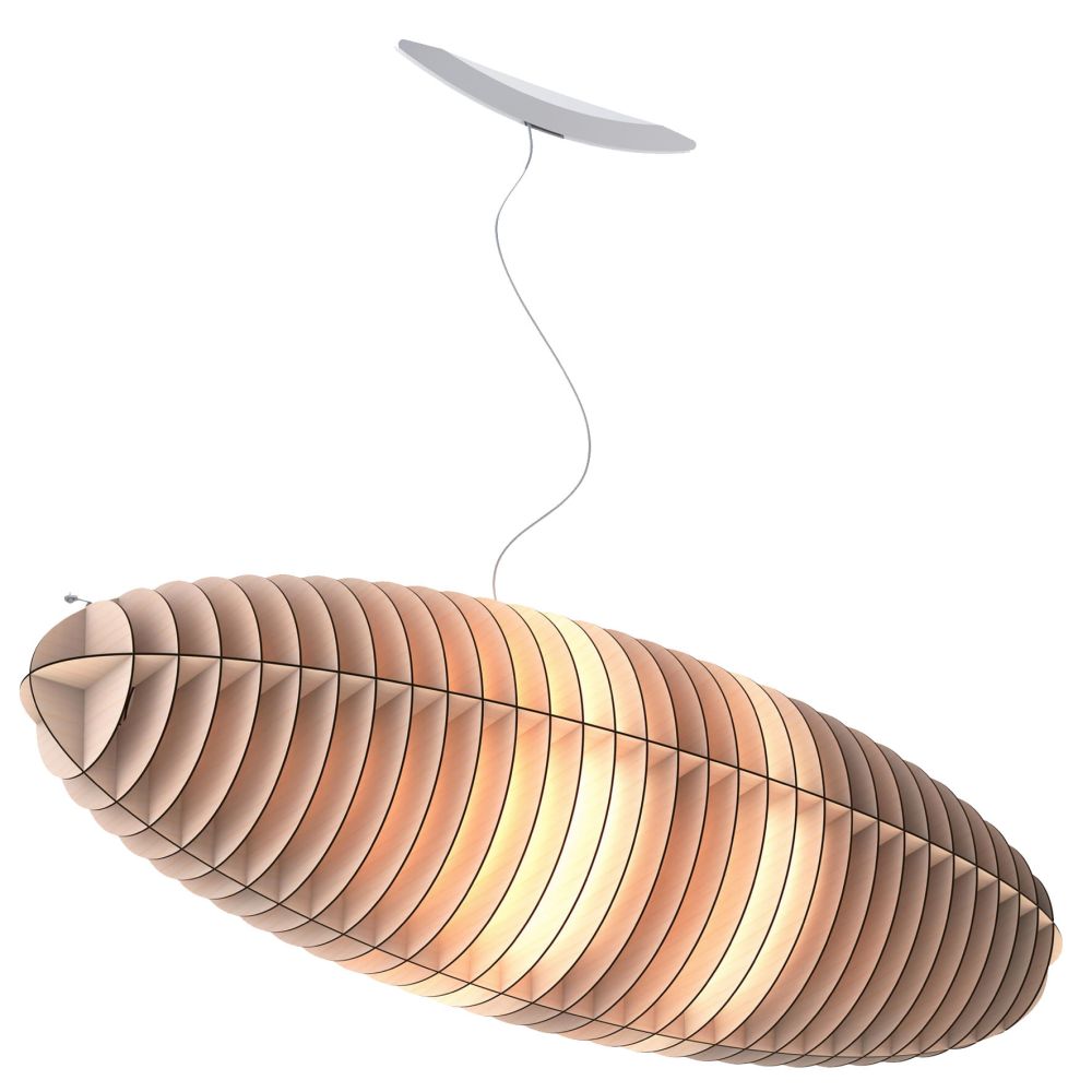 Lampa Zeppelin PLY / okrągły brzoza naturalna / TAR
