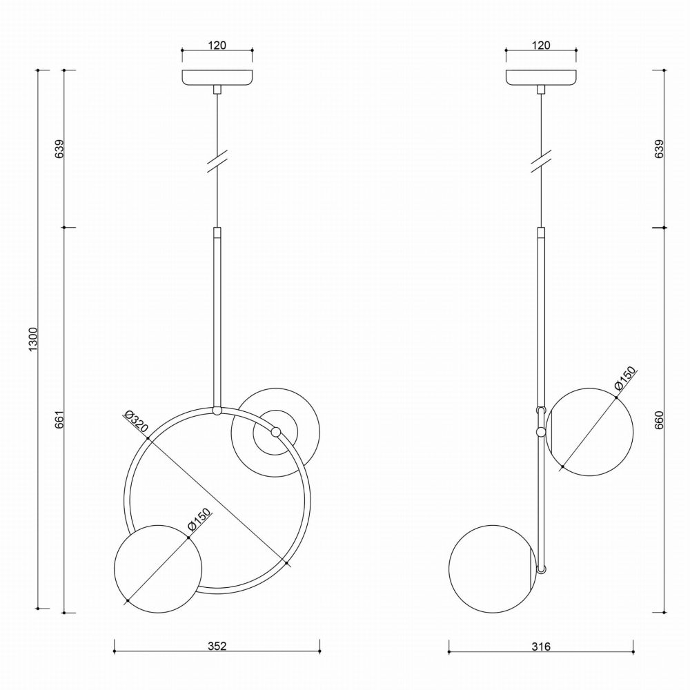 Lampa Wisząca Fuppu A / czarna / Ummo