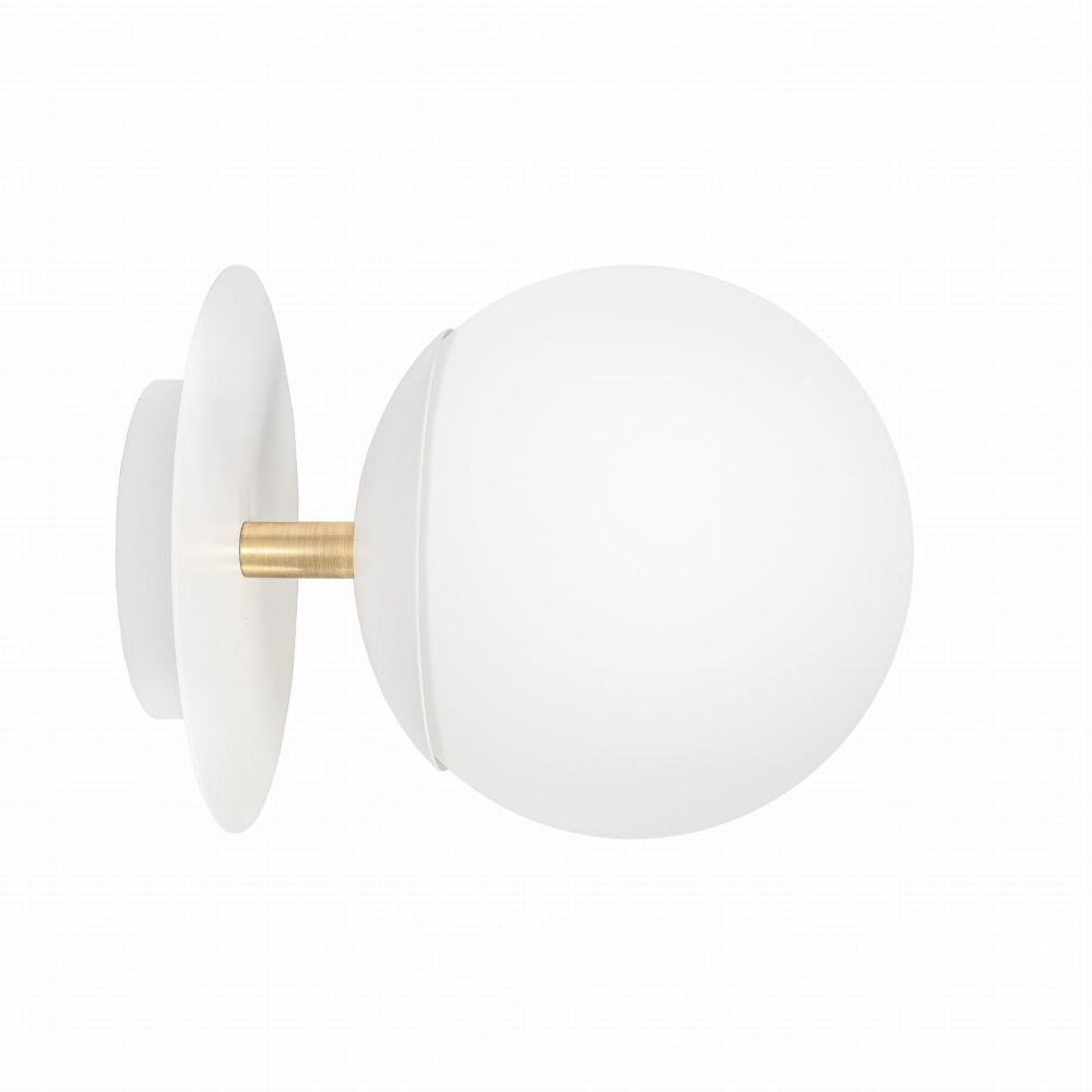 Kinkiet Plaat C / biała mosiężna / Ummo