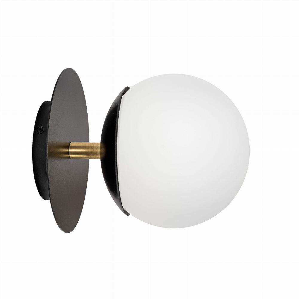 Kinkiet Plaat C / czarny mosiężny / Ummo