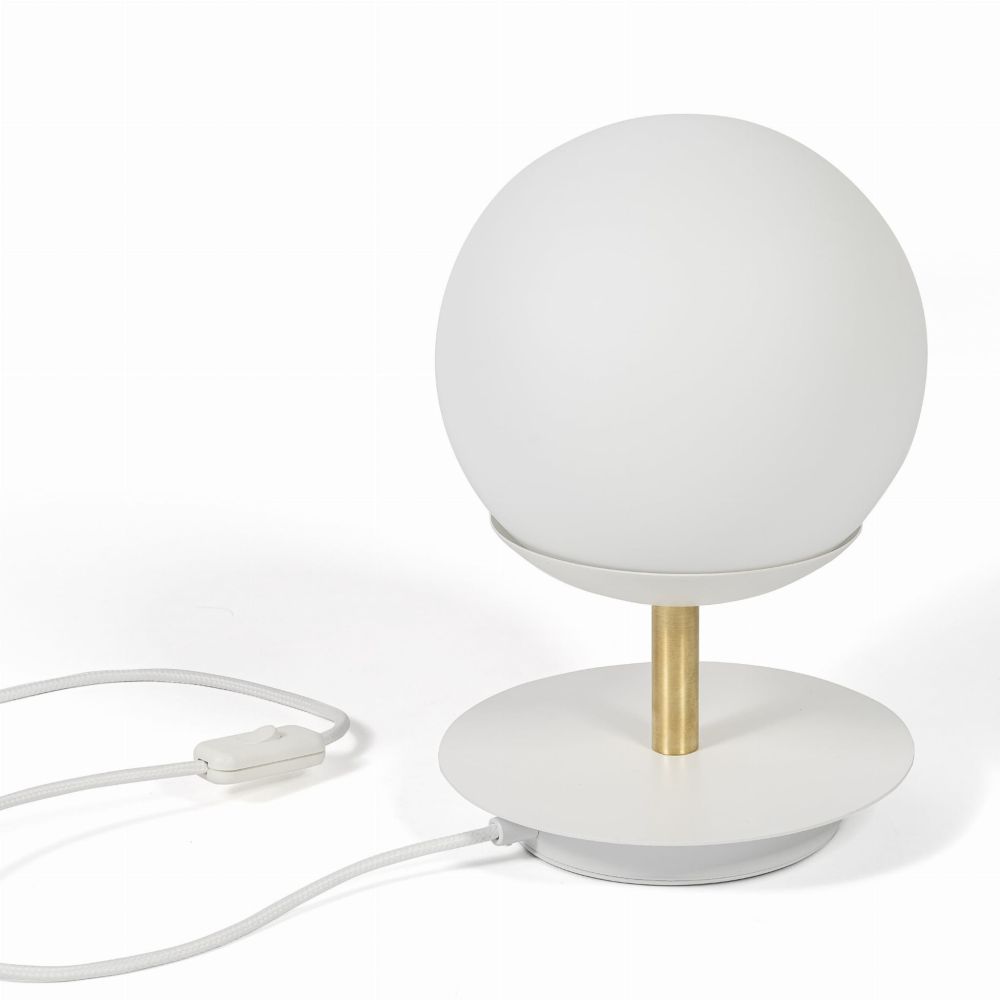 Lampa Stojąca Plaat ST / biała mosiężna / Ummo