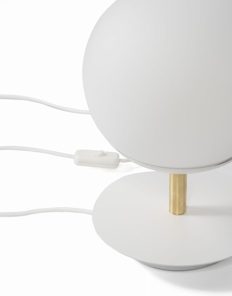 Lampa Stojąca Plaat ST / biała mosiężna / Ummo