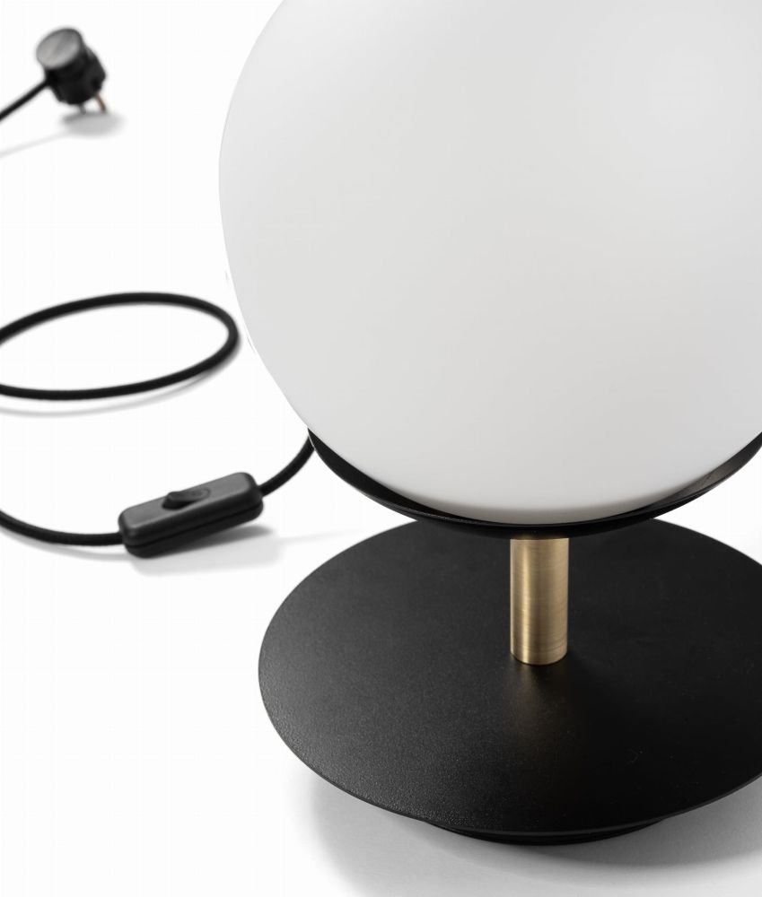 Lampa Stojąca Plaat ST / czarna mosiężna / Ummo