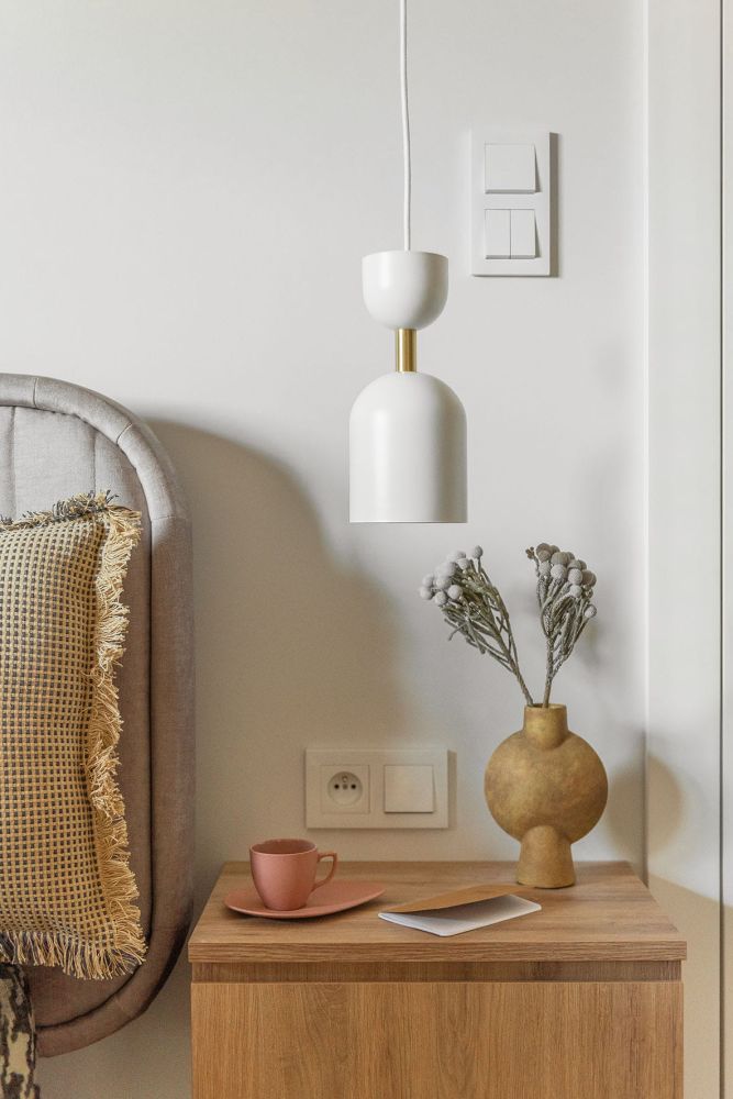 Lampa Wiszaca Supuru / biała mosiężna / Ummo