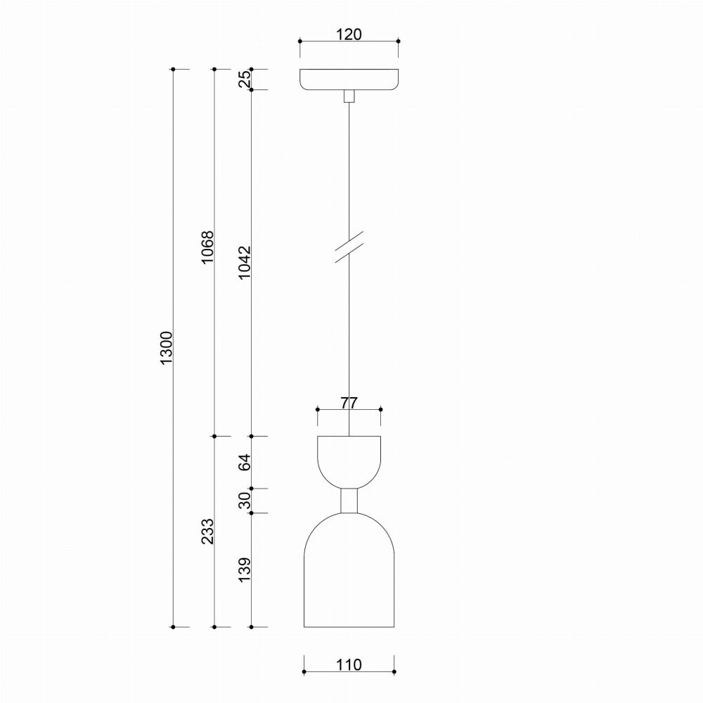 Lampa Wiszaca Supuru / czarna mosiężna/ Ummo