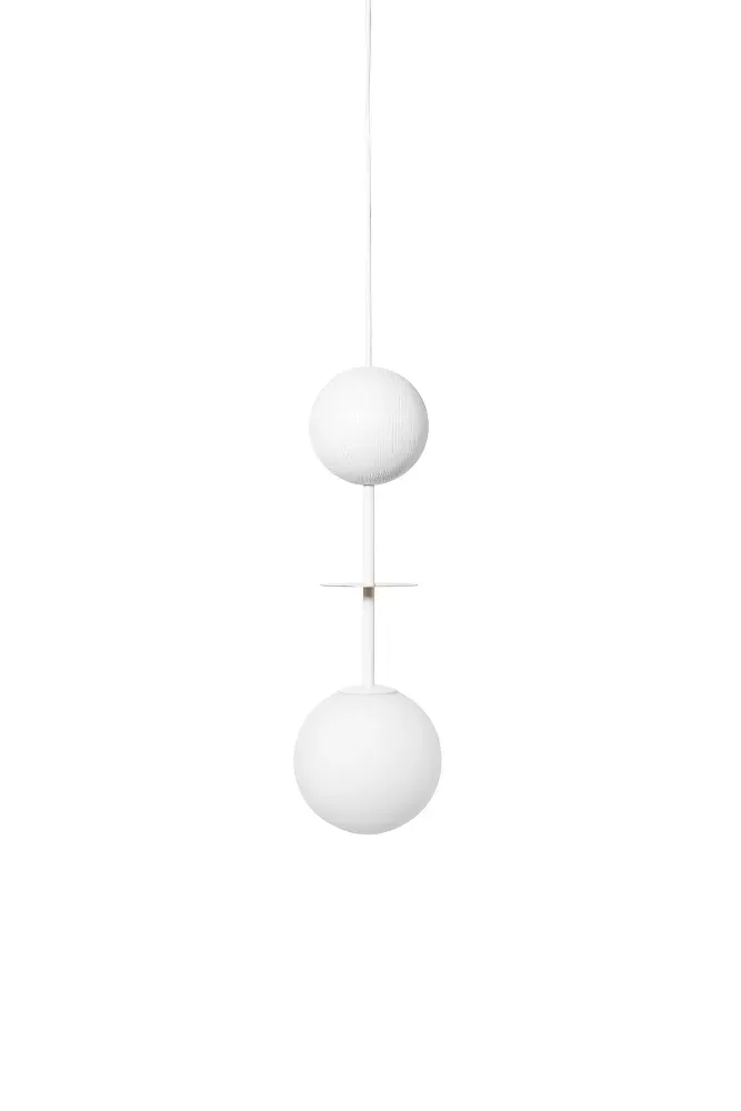 Lampa Wisząca OIO A / biała mosiężna / Ummo
