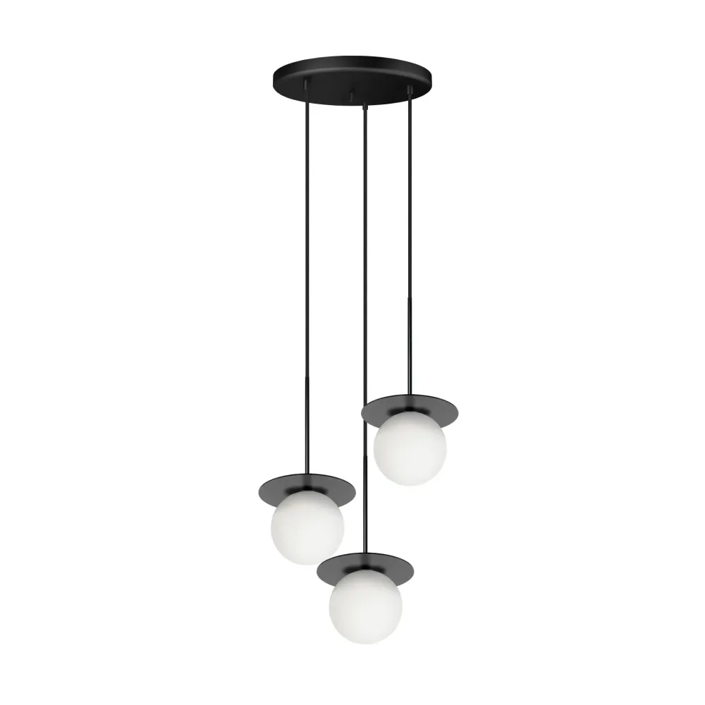 Lampa wisząca Borra B 3P / czarna / Ummo