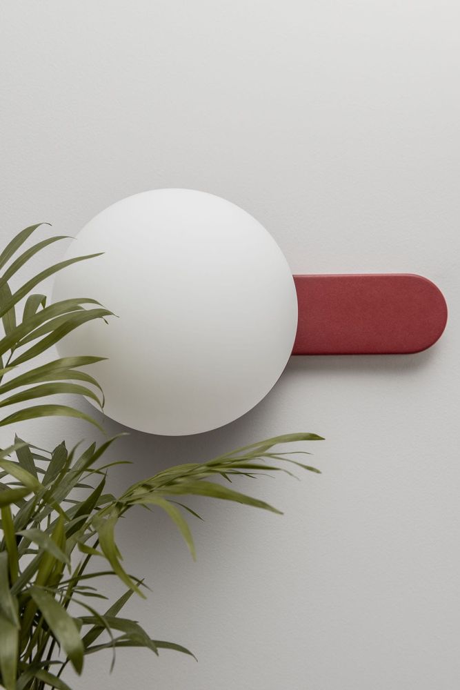 Kinkiet Kuul D / burgund z podwyższoną szczelnością IP44 / Ummo