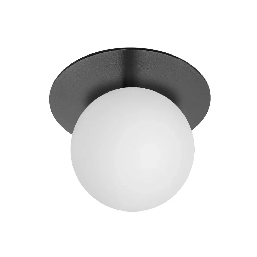 Lampa ścienna Borra A / czarna z podwyższoną szczelnością IP44/ Ummo