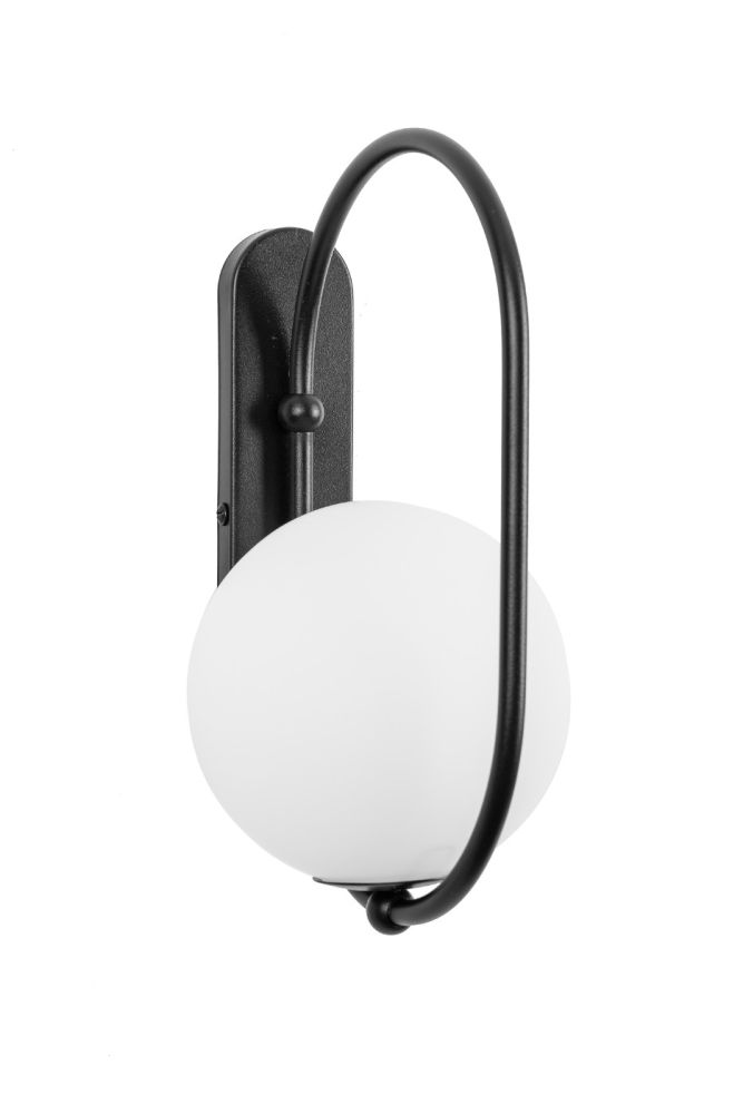 Lampa ścienna Koban D / czarna z podwyższoną szczelnością IP44 / Ummo