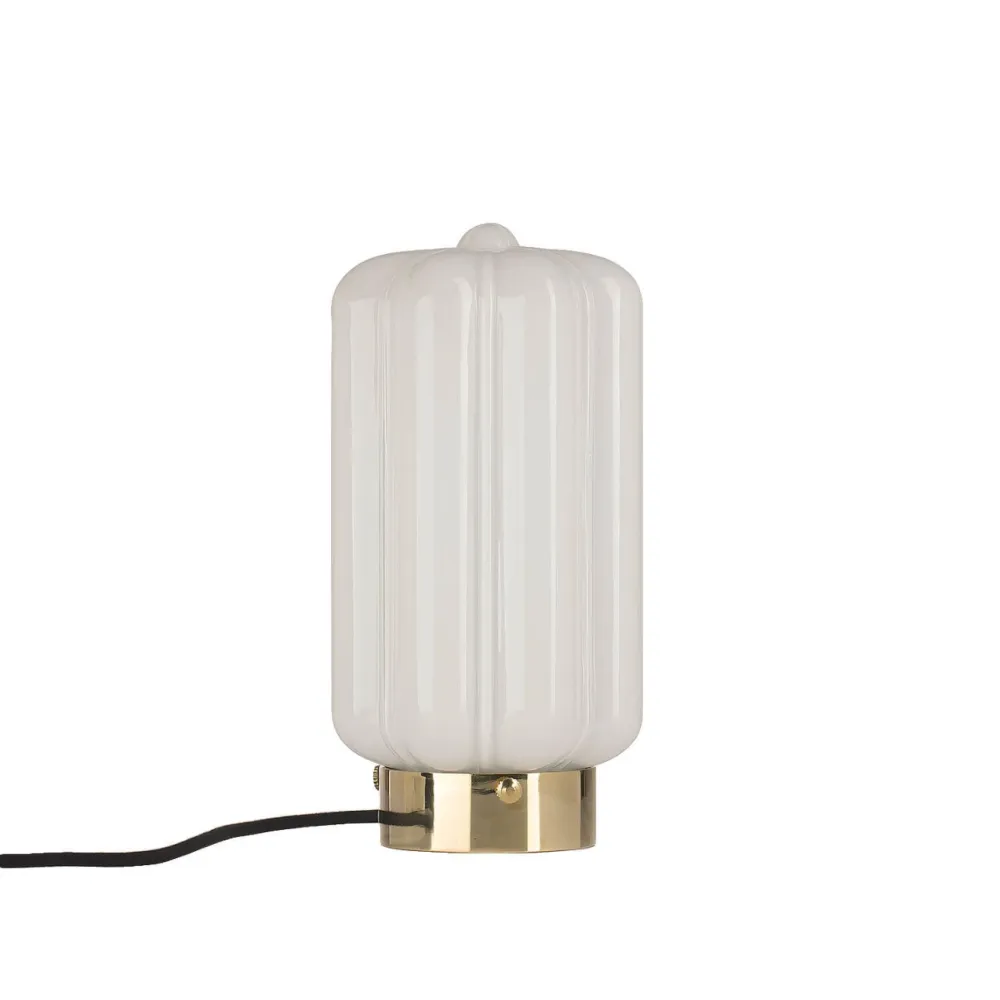 Szklana Lampa Stołowa / Deco Opalowe / Embassy Interiors