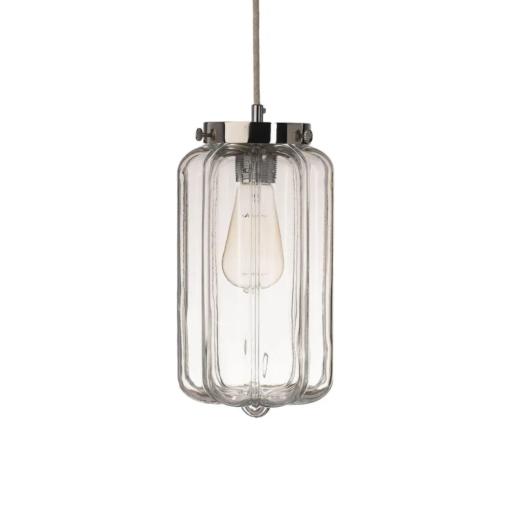 Szklana Lampa Wisząca / Deco Jasne / Embassy Interiors