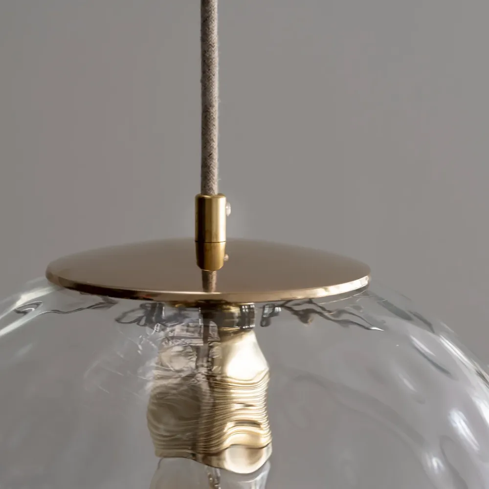 Szklana Lampa Wisząca / Kula Refleksyjna / Embassy Interiors