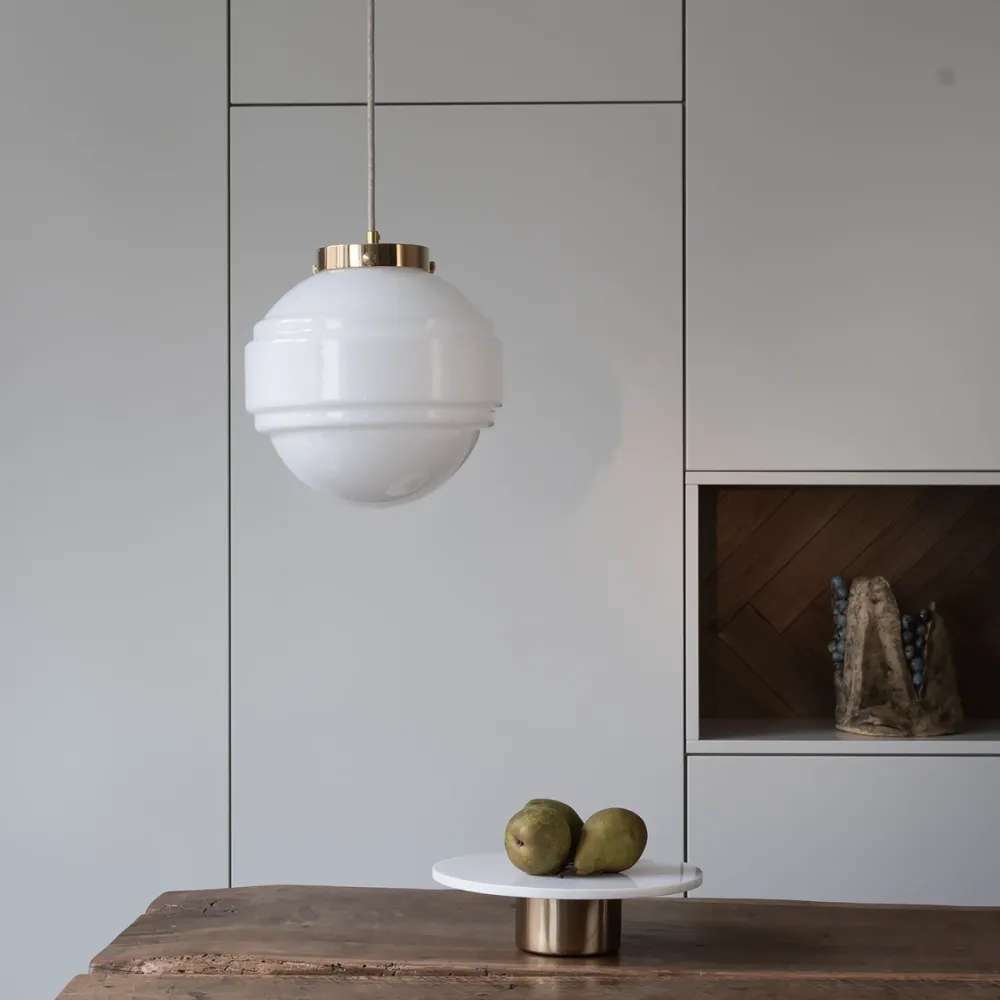 Szklana Lampa Wisząca / Saturn / Embassy Interiors