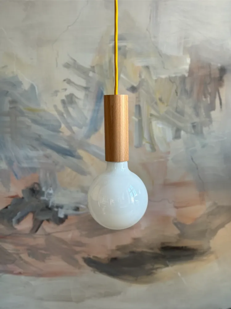 WYPRZEDAŻ EKSPOZYCJI Lampa Woody Tube z wtyczką / żółty kabel / HOP Design