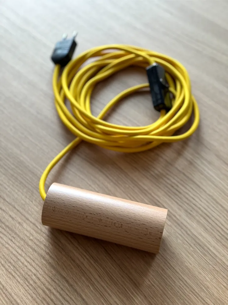 WYPRZEDAŻ EKSPOZYCJI Lampa Woody Tube z wtyczką / żółty kabel / HOP Design