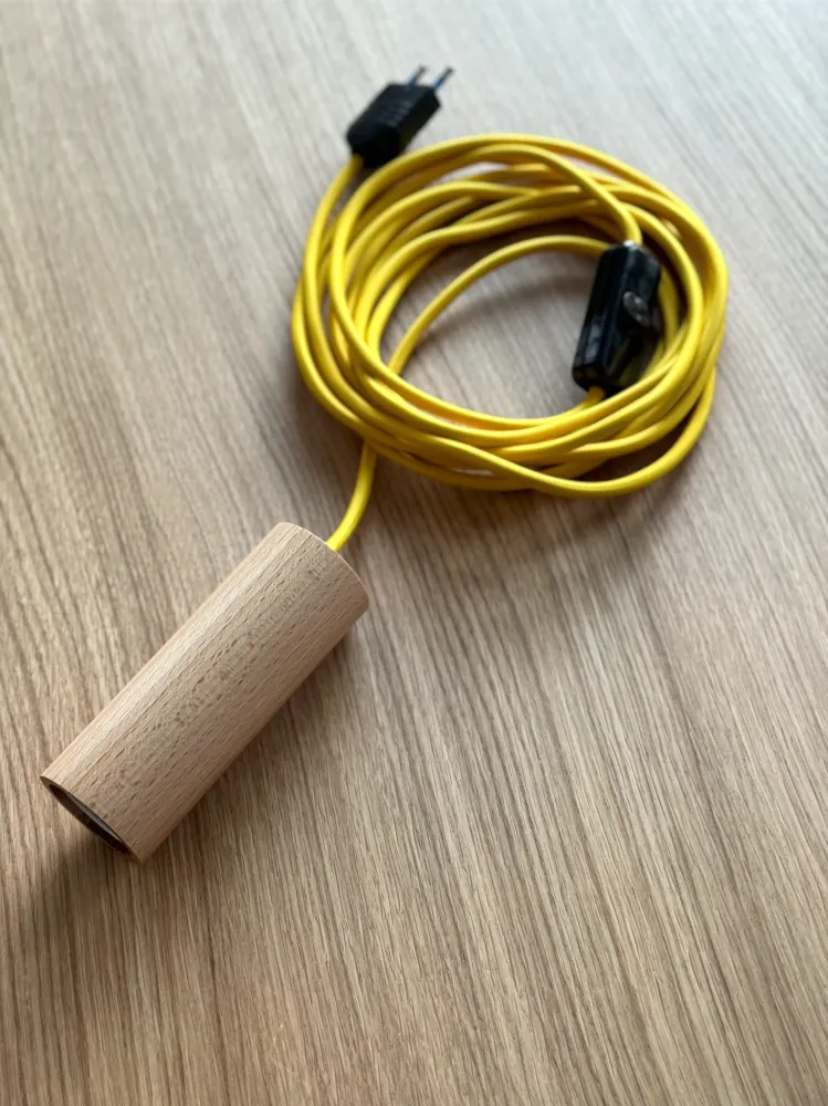 WYPRZEDAŻ EKSPOZYCJI Lampa Woody Tube z wtyczką / żółty kabel / HOP Design