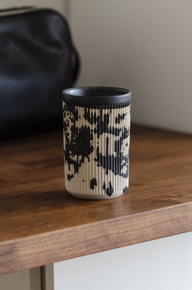 Czarka Róg Tea 400 ml / Black Dots / Fóbe