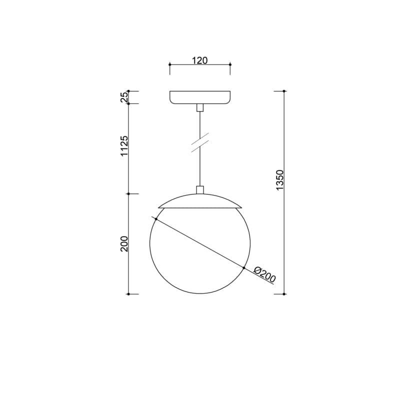 Lampa wisząca Kuul G / czarna / Ummo