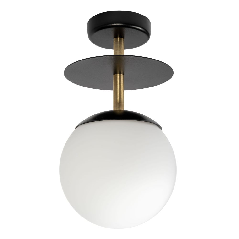 Lampa Przysufitowa Plaat B / czarna mosiężna / Ummo