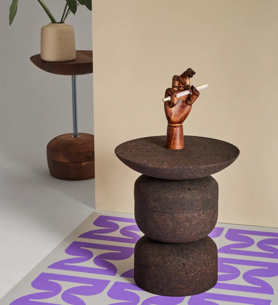 Stolik pomocniczy Waltintun L36 / korek ekspandowany / eisku