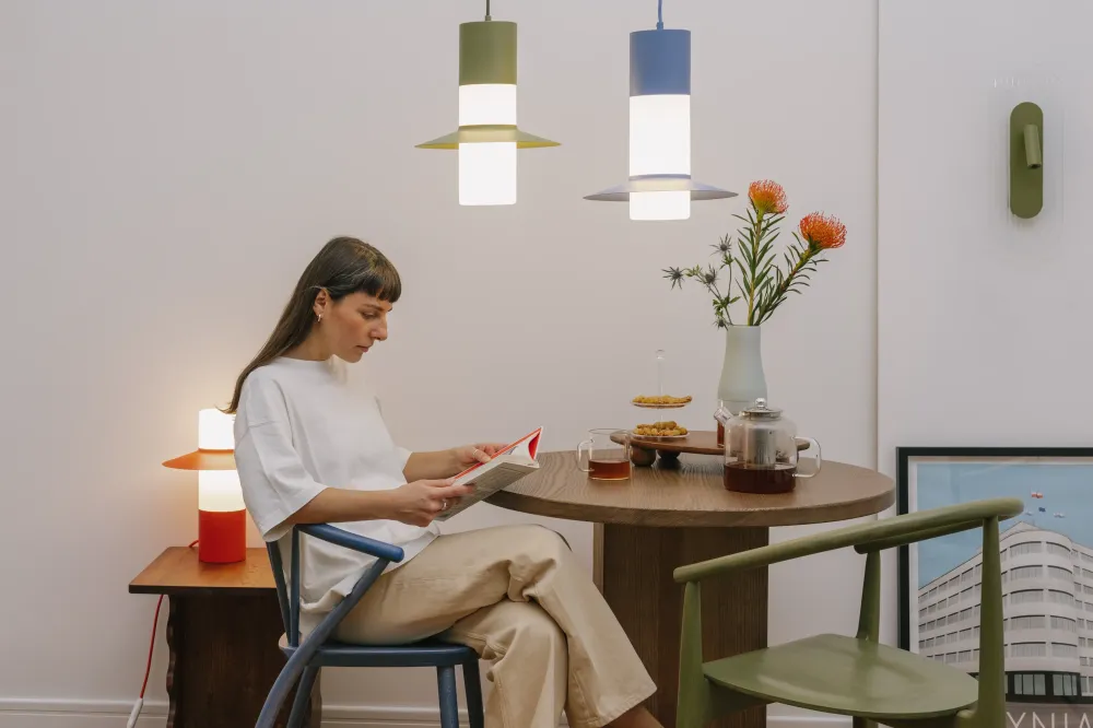 Lampa stołowa Caponio ST / vermilion / Ummo