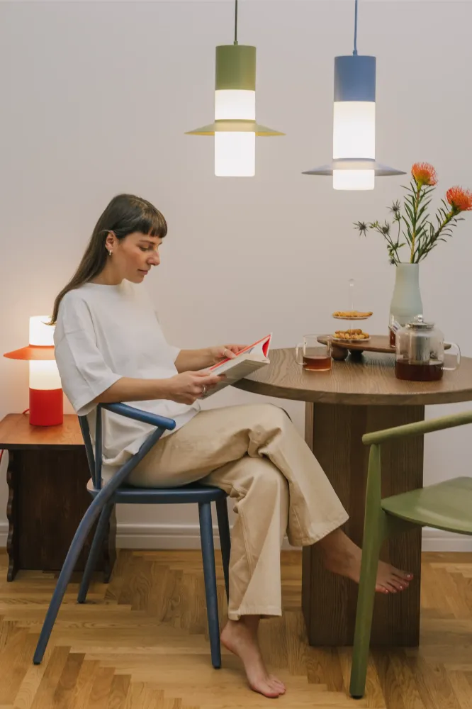 Lampa stołowa Caponio ST / vermilion / Ummo