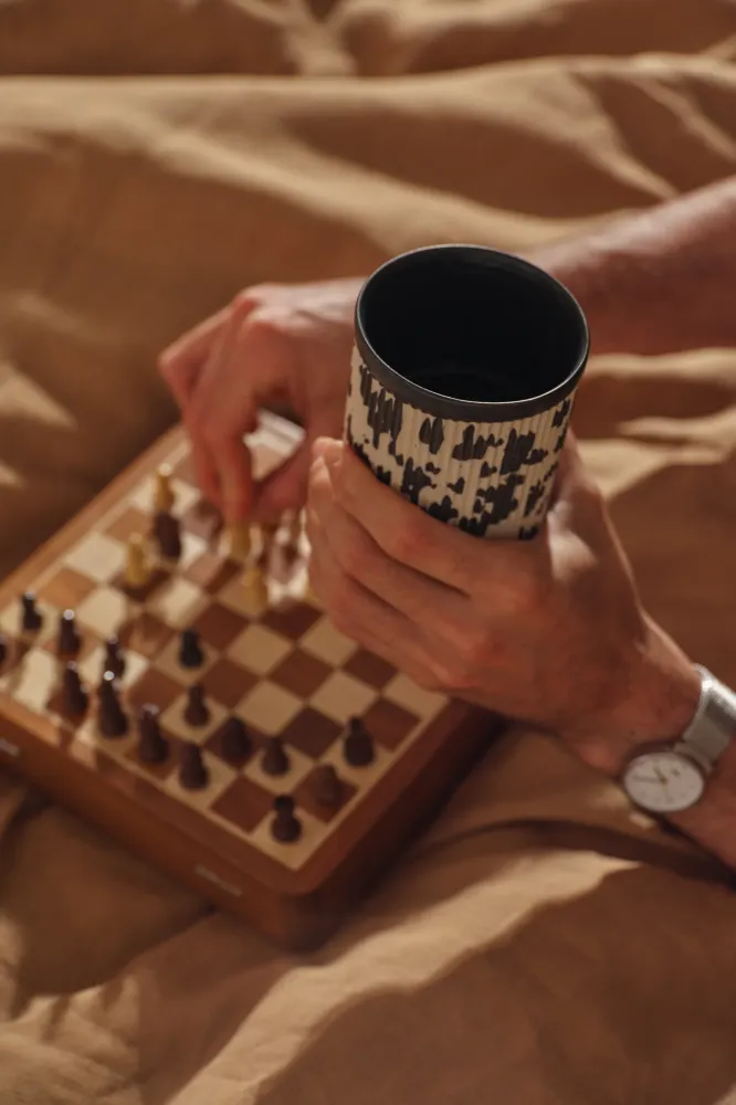 Czarka Róg Tea 400 ml / Black Dots / Fóbe