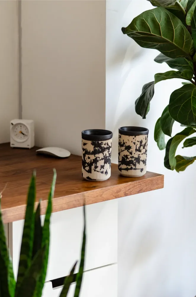 Czarka Róg Tea 400 ml / Black Dots / Fóbe