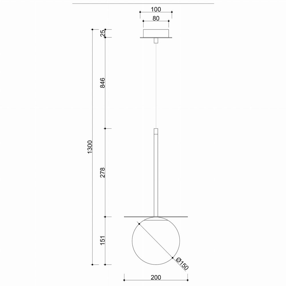 Lampa Borra B / mosiądz / Ummo