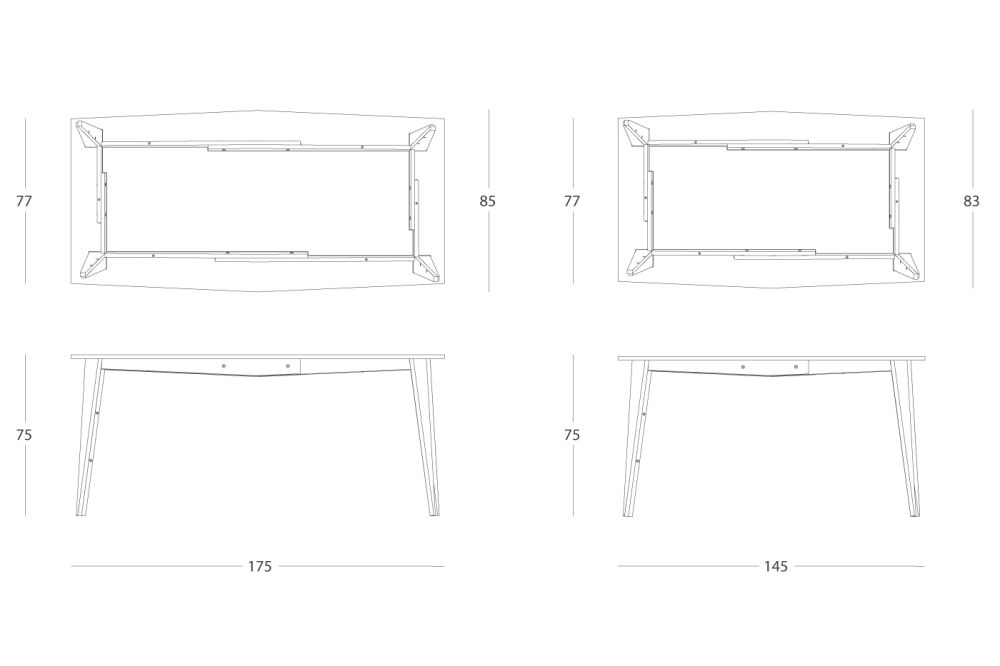 Stół Maciek / prostokątny / różne rozmiary / Tabanda