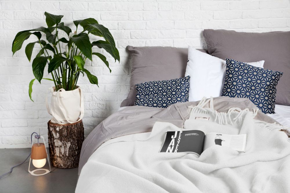 Wełniany koc Yeti / perłowy biały / HOP Design