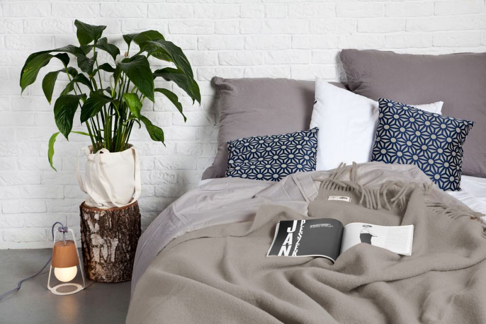 Wełniany koc Yeti / szary ziemisty / HOP Design